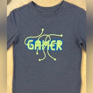 Cat & Jack “Gamer” Long Sleeve Tee in Medium Gray. Boy’s size Medium/8-10.